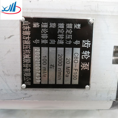 CBD-F100 Truck Gear Pump 20MPA Speed 2000rpm Right Handed Displacement 100ml/R