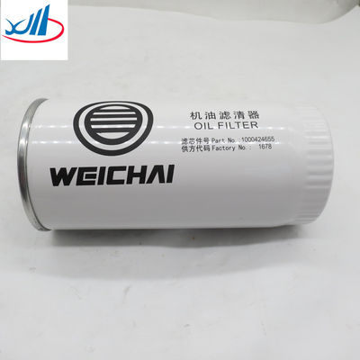 Iron Oil Filter Element Weichai Engine Parts 100424655
